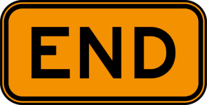 END OF THE ROAD SIGN Logo PNG Vector