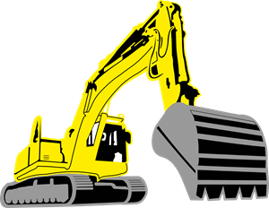 escavadeira hidraulica Logo Vector