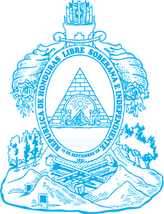 Escudo Honduras Azul Logo Vector