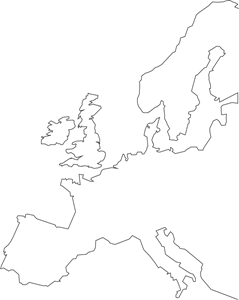 EUROPE OUTLINE MAP Logo Vector