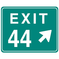EXIT DIRECTION SIGN Logo PNG Vector