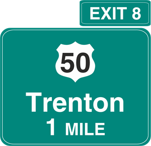 EXIT INTERSTATE ROAD SIGN Logo PNG Vector