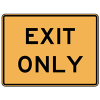 EXIT ONLY ROAD SIGN Logo PNG Vector