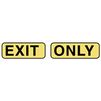 EXIT ONLY SIGN Logo Vector