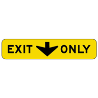 EXIT ONLY SIGN Logo Vector