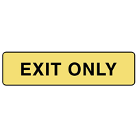 EXIT ONLY YELLOW SIGN Logo Vector