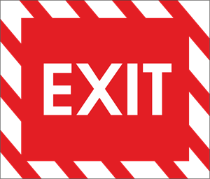 EXIT RED ROAD SIGN Logo Vector