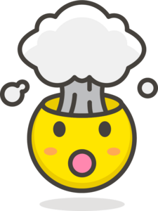Exploding Head Emoji Logo PNG Vector
