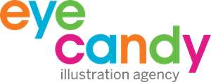 Eye Candy Illustration Agency Logo PNG Vector