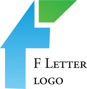 F Cut Letter Logo Vector