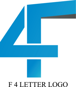 F4 Letter Logo Vector