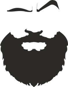 Face Beard Logo PNG Vector