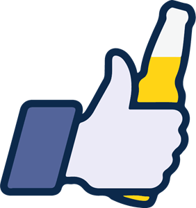 Facebook like beer icon Logo PNG Vector