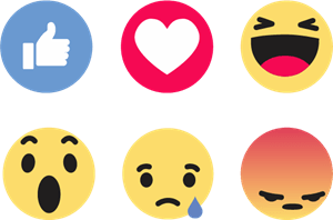 Facebook Like Reactions Logo Vector