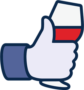 Facebook like wine icon Logo PNG Vector