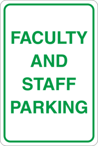 Faculty and staff parking Logo PNG Vector
