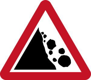 Falling rocks Logo PNG Vector