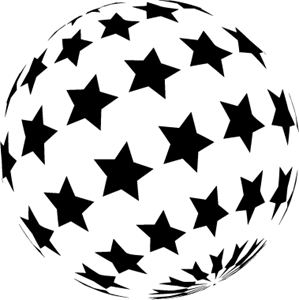 Fashion Globe Star Logo PNG Vector