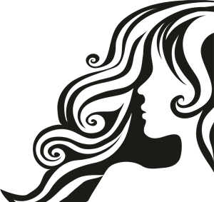 Female Hair Logo PNG Vector