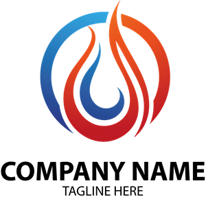 Fire Flame Company Logo PNG Vector
