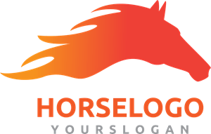Fire Horse Logo PNG Vector