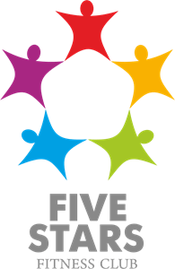 Five Stars Fitness Club Logo Vector