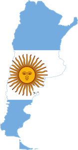 Flag map of Argentina Logo PNG Vector