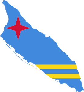 Flag map of Aruba Logo PNG Vector