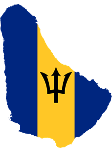 Flag map of Barbados Logo PNG Vector