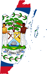 Flag map of Belize Logo PNG Vector