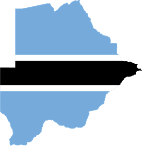 Flag map of Botswana Logo PNG Vector