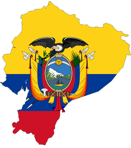 Flag map of Ecuador Logo PNG Vector