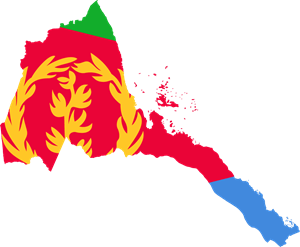 Flag map of Eritrea Logo PNG Vector