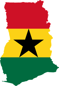 Flag map of Ghana Logo PNG Vector