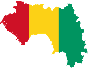 Flag map of Guinea Logo PNG Vector