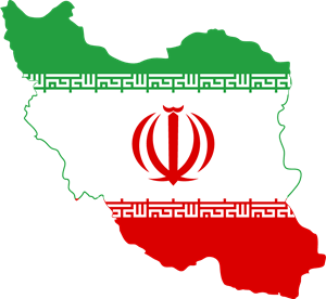 Flag map of Iran Logo PNG Vector