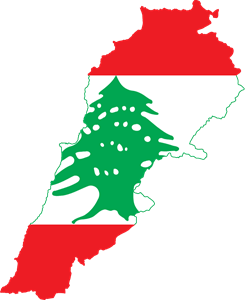 Flag map of Lebanon Logo PNG Vector