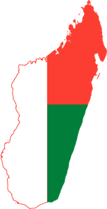 Flag map of Madagascar Logo PNG Vector