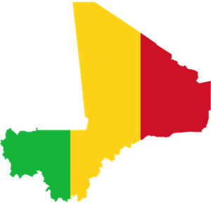 Flag map of Mali Logo PNG Vector