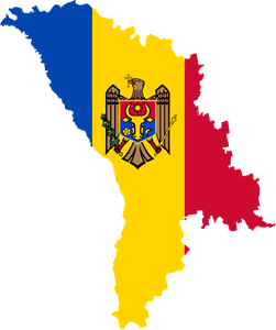 Flag map of Moldova Logo PNG Vector