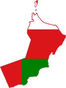 Flag map of Oman Logo PNG Vector