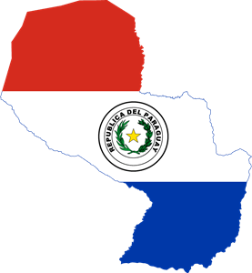 Flag map of Paraguay Logo PNG Vector