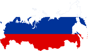 Flag map of Russia Logo PNG Vector