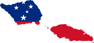 Flag map of Samoa Logo PNG Vector