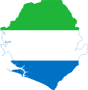 Flag map of Sierra Leone Logo PNG Vector