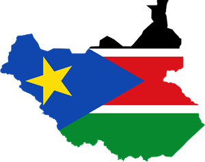 Flag map of South Sudan Logo PNG Vector