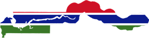 Flag map of The Gambia Logo Vector