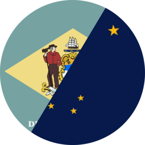 Flag of Alaska and Delaware Logo PNG Vector