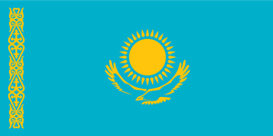 Flag of Kazakhstan Logo Vector