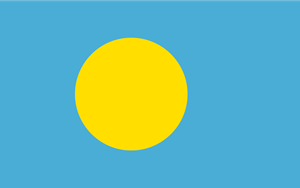 Flag of Palau Logo Vector
